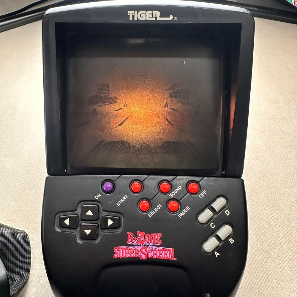 Tiger R-Zone Super Screen Console Tested Works 3 Games